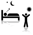 asleep and awake vector image
