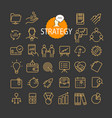 different business strategy icons collection web vector image
