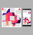 inspired instagram social media collage vector image