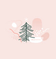modern christmas picture with abstract shapes vector image vector image