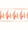 border with orange red motifs resembling vector image