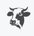 holstein cow portrait stylized symbol vector image vector image