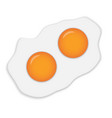 realistic fried egg isolated vector image