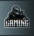 robot mascot logo design with modern vector image vector image
