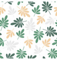 seamless beige and green jungle leaves print vector image