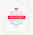 4th of july independence day - greeting design vector image vector image