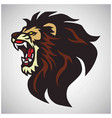 angry lion head roaring mascot logo design vector image vector image