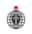 christian church logo vector image