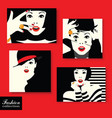 fashion woman in style pop art vector image