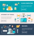 information technologies horizontal banners set vector image