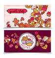 sweetshop vintage candy banners set vector image