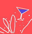 tropical summer beach party with cocktail vector image vector image