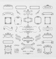 vintage decorative frames set vector image