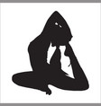 yoga silhouettes vector image vector image
