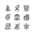 christmas icon set 1 vector image