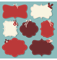 christmas vintage labels vector image
