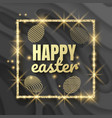 happy easter greeting card paper cut background vector image