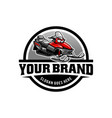 snowmobile snow jet ski logo vector image