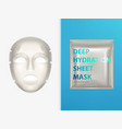 moisturizing sheet face mask realistic vector image