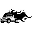 monochrome jeep car vector image vector image