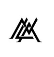 monogram logo design concept vector image vector image