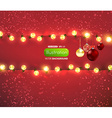 christmas banner with fairylights vector image