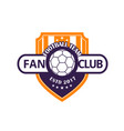 football team or soccer sport game club badge vector image