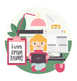 i work from home vector image