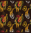 african art seamless pattern with giraffe animal vector image