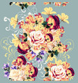 beautiful seamless wallpaper pattern with rose vector image vector image