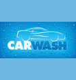 car wash concept with many water drops vector image