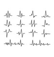 ecg sinusoidal pulse lines frequency heartbeat vector image