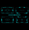 hud futuristic user screen basic elements set vector image