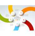 minimalistic five steps template with sphere vector image vector image