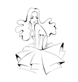 womans with beautiful hair vector image