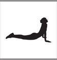 yoga silhouettes vector image vector image