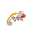 chameleon logo icon vector image