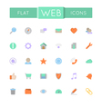 flat web icons vector image vector image
