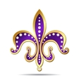 golden and purple fleur-de-lis vector image