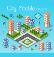 isometric set module city vector image vector image