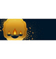 traditional happy diwali sparkling web banner vector image vector image