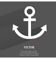 anchor flat modern web button with long shadow vector image