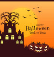 banner design template of happy halloween vector image