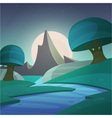 cartoon fantasy landscape vector image vector image