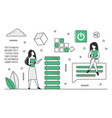 data exchange process vector image