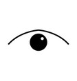 eye icon in on white background vector image