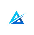 a letter triangle logo icon vector image vector image