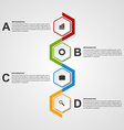 abstract hexagon infographics or timeline template vector image vector image