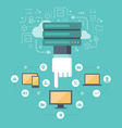 data sharing vector image vector image