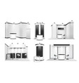 exhibition stand template set vector image vector image